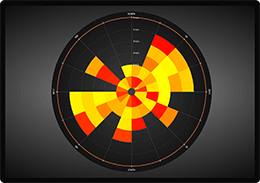 WPF wind rose diagram chart example