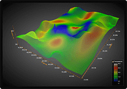 WPF 3D surface chart gradient wireframe example
