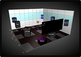 WPF 3D chart surround room chart example