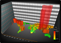 WPF 3D map chart world population example
